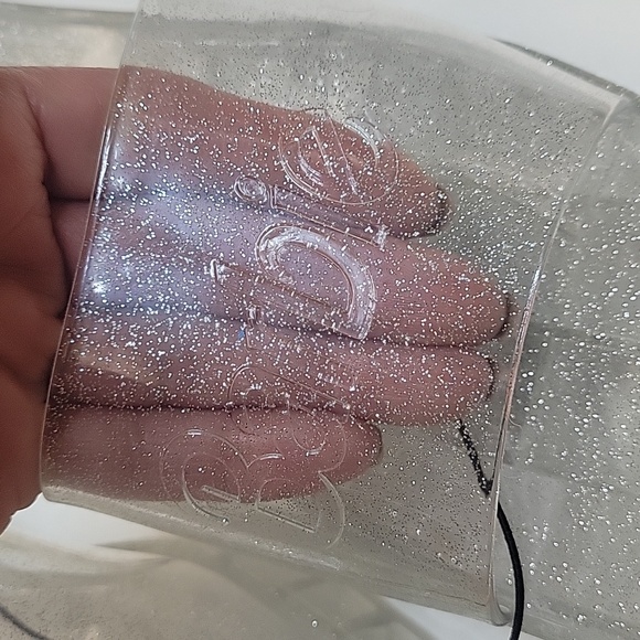 NWT Barbie x FOREVER 21 Clear Sparkle Jelly Block Heel Sandals Open Toe - Picture 4 of 17